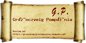 Grünczveig Pompónia névjegykártya
